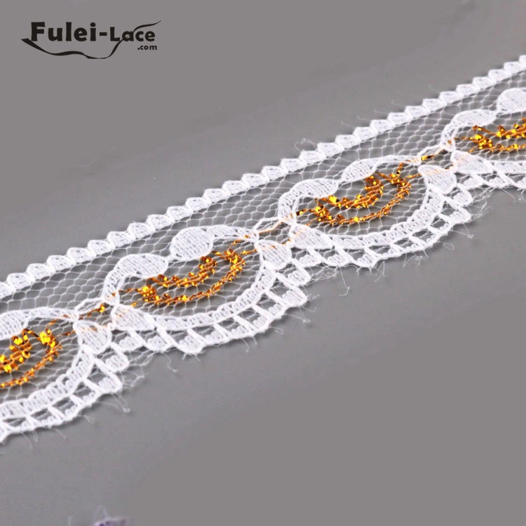 Excellent Quality and Reasonable Price Lace Metallic