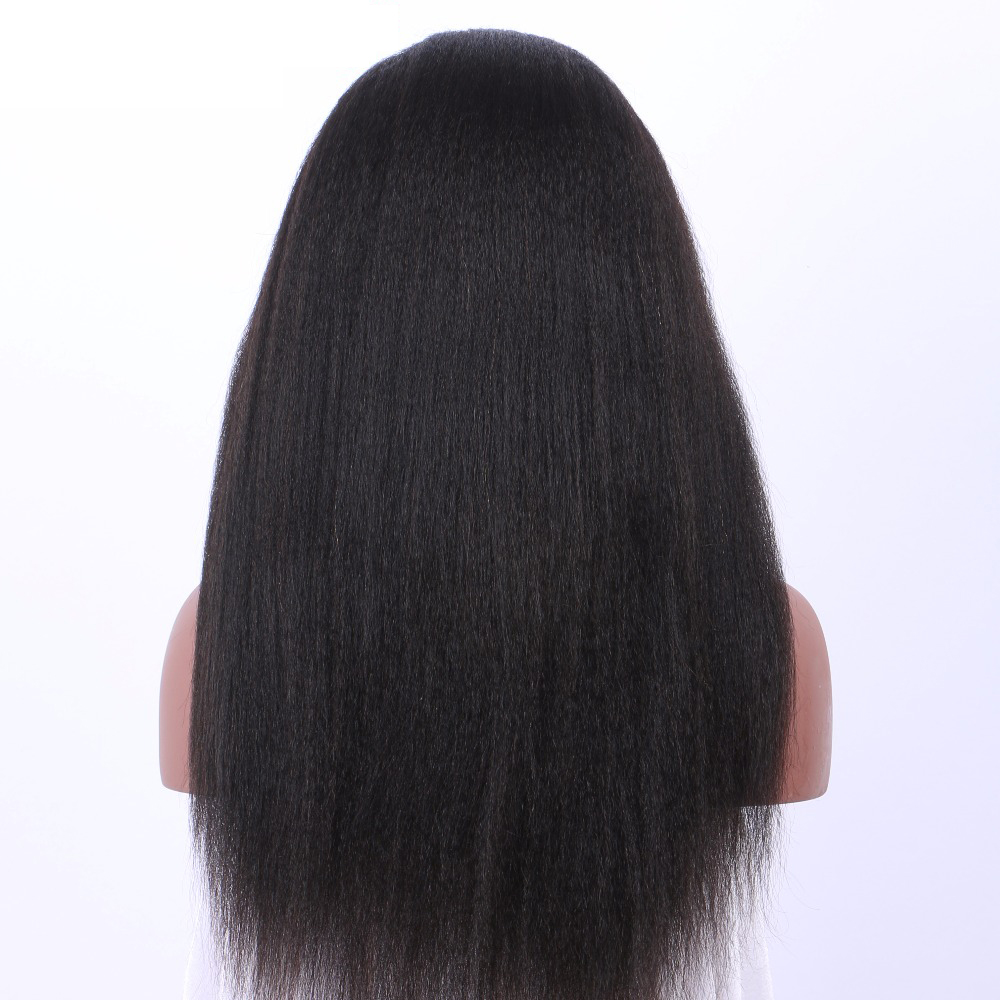 Good Quality  Brazilian Kinky Straight Human  HD Transparent 5x5 Lace Closure Glueless Virgin Hair Wigs for Black Women