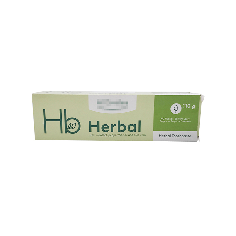 110g Menthol peppermint oil aloe vera herbal toothpaste for adults