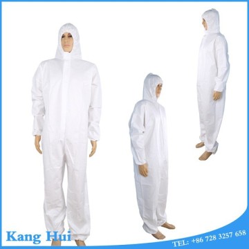 Waterproof disposable protective coverall with hood