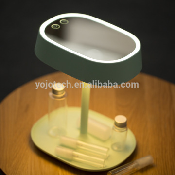 Rechargeable touch dimmer led table lamp with mirror