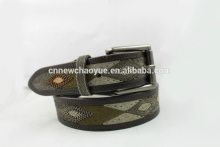 New Designed Unisex Beaded Geniune Leather Belt