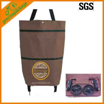 Customized Folding Shopping Bag with Wheels