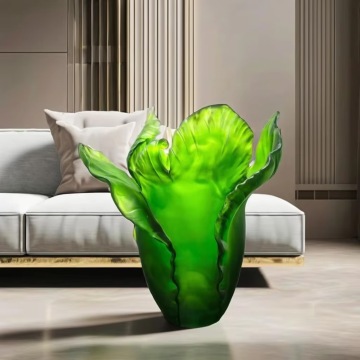 Lalique Crystal Tulip Flower Vase - Elegant Decor for Home & Events