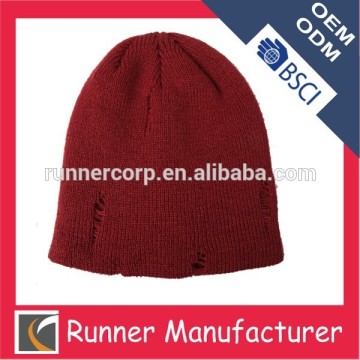 hollow carved knitted beanie hat