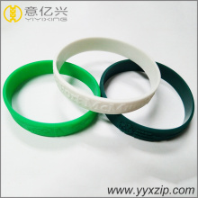 debossed embossed silicone bracelet with logo