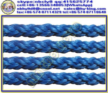 8 strand rope pe / blue yacht rope / yacht sail rope