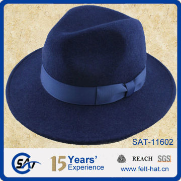 2014 Men's Formal hat, 100% Wool Felt Dress Hat, fedora hat, blue dress hat