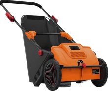 21-Inch Leaf & Grass Push Lawn Sweeper for Garden Cleaning and Leaf Collection