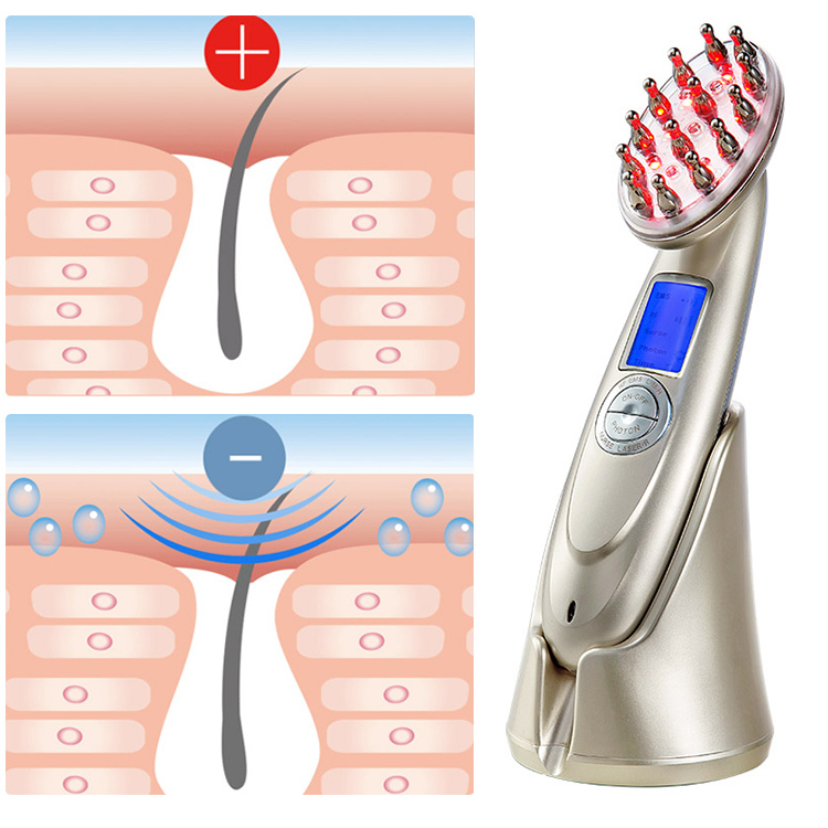 Porta elettrica portatile Pennate Crescita della crescita dei capelli laser Pettina