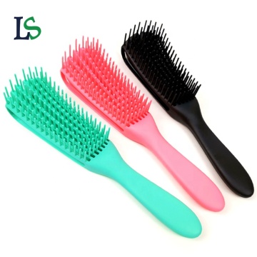 Custom Logo Detangling Combs and Brushes for Professional Women with Afro Hair