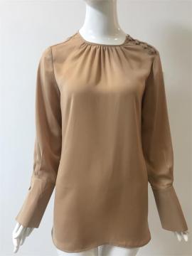 Solid Silky Poly Shirt