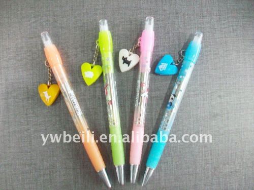 with lanyard promotion plastic Erasable ball point pen