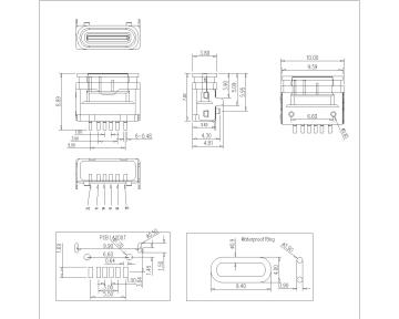 Female Waterproof With Two Legs and Boss
