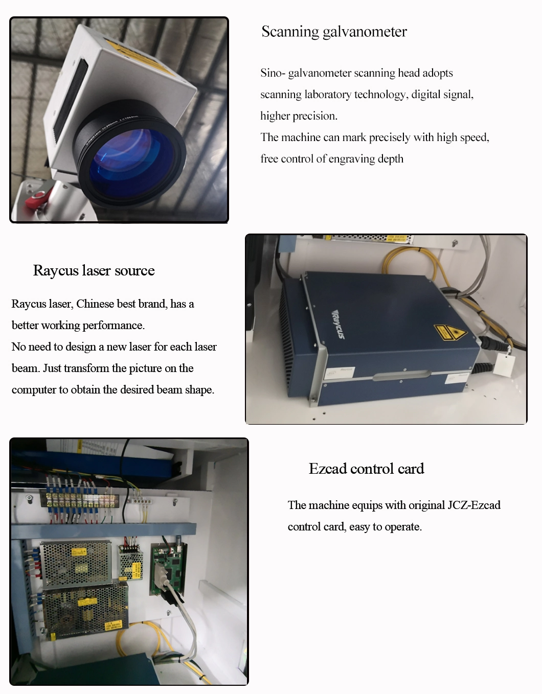 20W 30W Metal Plastic Glass Engraving Marking Machine Fiber Laser Printer