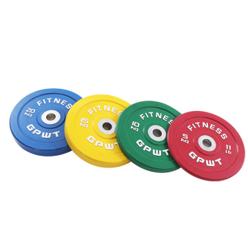 Plato de parachoques de goma multicolor para el gimnasio Fitness