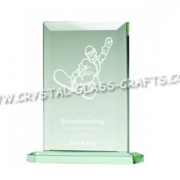 High quality jade glass award trophy
