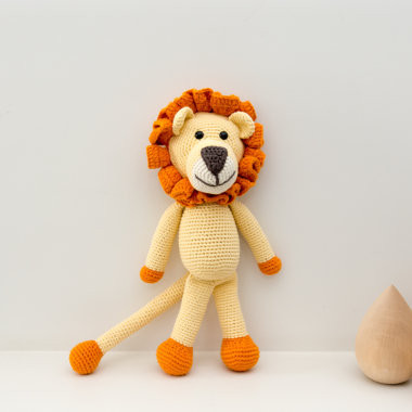 Crochet buatan tangan amigurumi singa mainan