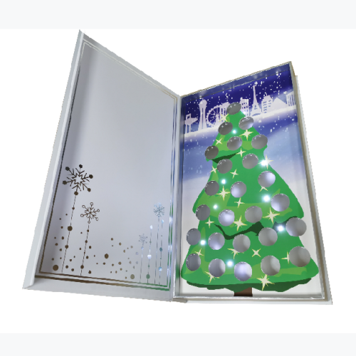 Chocolate paper packaging box with LED lights inside