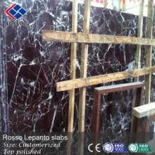 Rosso Lepanto marble polished slab