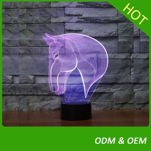 Creative desk decoration acrylic illusion led bulb 3D night light