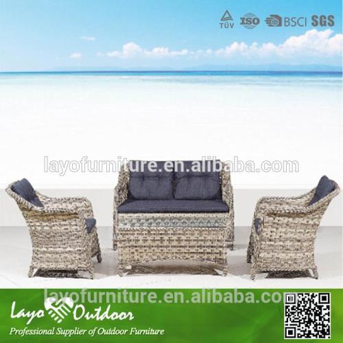 Customized Factory lawn setting causual wicker sectional garden furnature