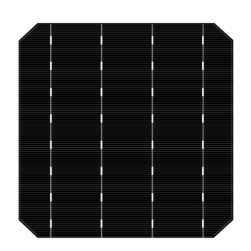 Sel suria 5BB sel solar monokristal156X156Mm