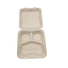 Disposable Sugarcane Bagasse Food Container 8inch Clamshell