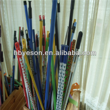 pvc covered broom pole/Metal broom pole for broom/mop handle pole