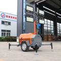 7m mast 4x1000W Towable Mobile Light tower with 6.5kw Diesel Generator