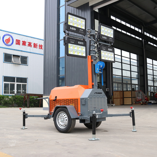 High Efficiency Diesel Engine 7M Mobile Light Tower