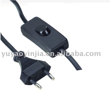 Europe power cord(With In-line Switch)/ vde power cord with switch /ac power cord