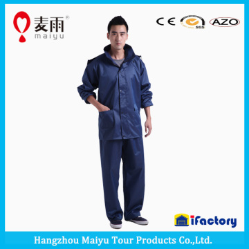 Maiyu waterproof recyclable two pieces unisex rain suit