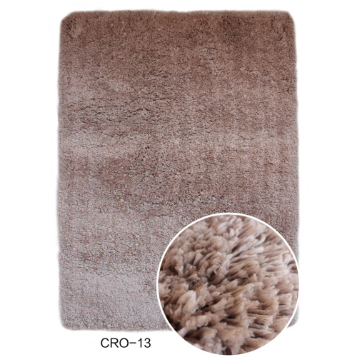 100% Polyester Microfiber Shaggy Rug Plain Colour