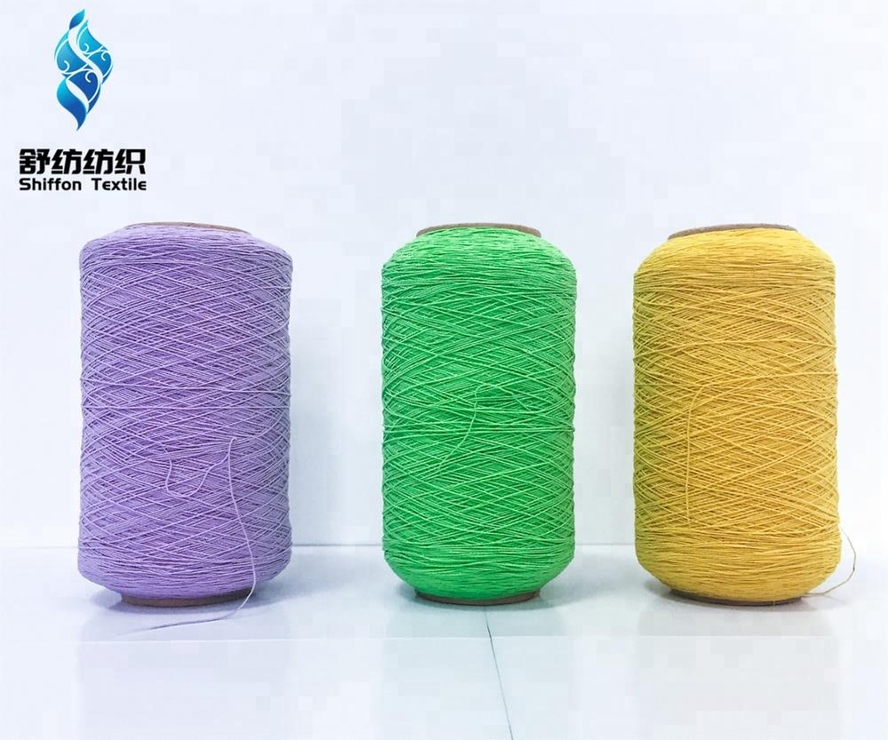 Lycra spandex covered yarn Latex rubber elastic yarn for gloves socks