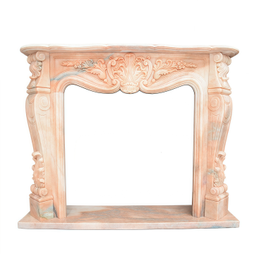 Rococo Reverie Hand-Carved Carrara Marble Fireplace Mantel