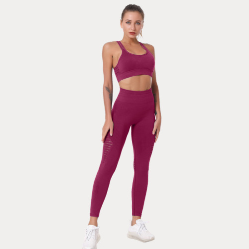 Seamless Yoga Sports Bra Set For Women