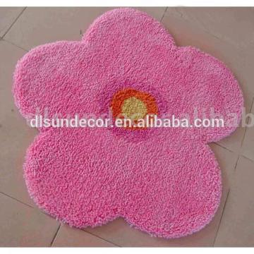 Polyester high qaulity flower shaped rug