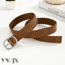 Retro Y2K Brown Patent Leather Belt Collection