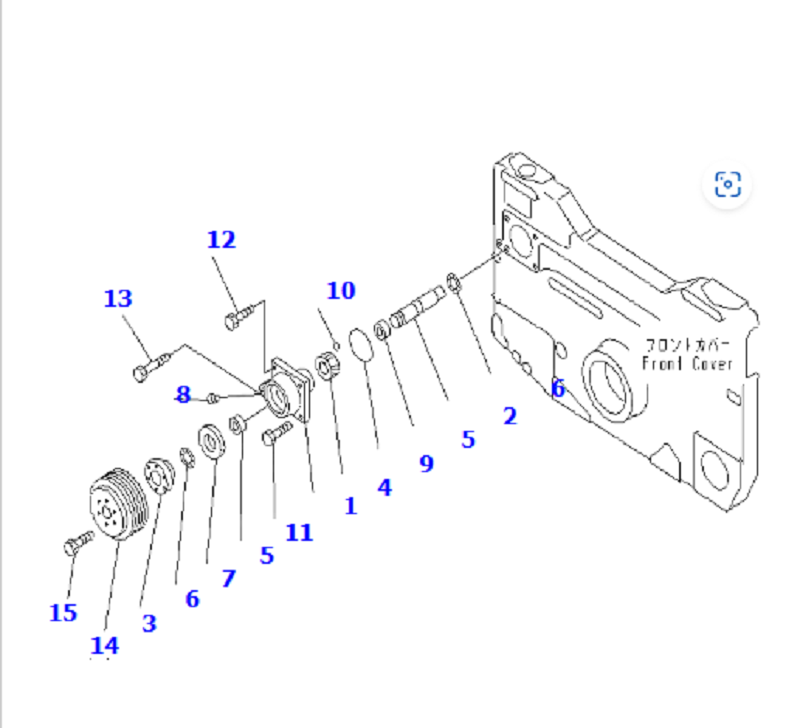 Accessory Driver Assembly 6215-21-3402 for HD785-7