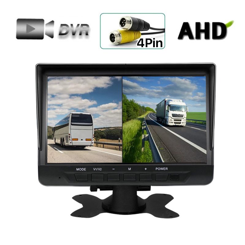 7 polegh 2ch Monitor de carro de ônibus Cam Dash