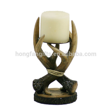 Resin Deer Antler Candle Holder for Christmas