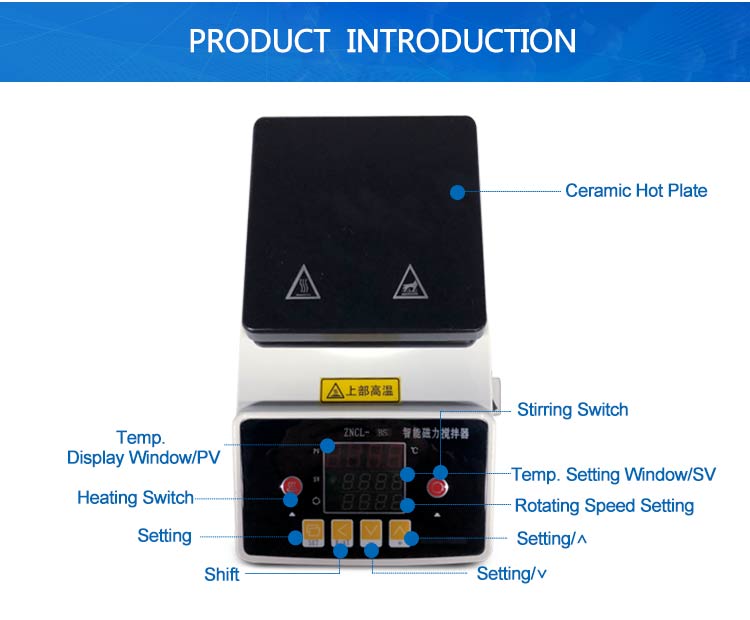 Electric Portable Laboratory Chemical Heating Plate Magnetic Stirrer