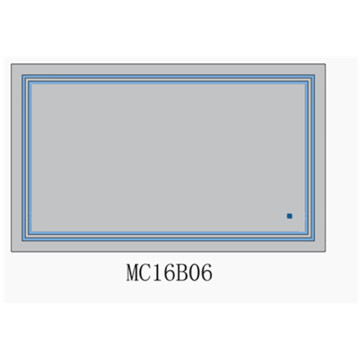 Rechteckige LED -Badezimmerspiegel MC16