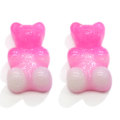 Venta caliente Gummy Bear Resina Cabochon Gradient Rampa Color Flatback Animal Charms para llavero Drop Earring Making