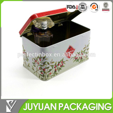 Wholesale rectangular metal printing comestic tin box containers