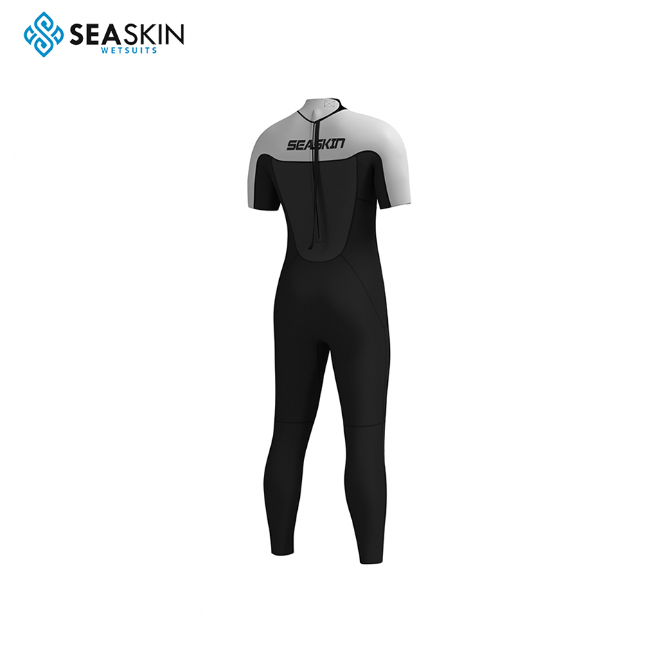 Seaskin neoprene cr wetsuit lengan pendek tahan lama