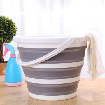 Collapsible Silicon Plastic Bucket Bathroom Folding Round Portable Car Wash Bucket Portable Camping Fishing Water Carrier