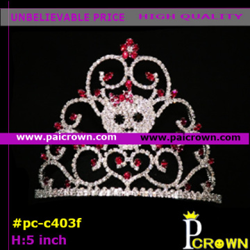 Flower child skeleton head Halloween pageant Tiara Crown