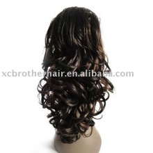 Fashion Wavy Human Hair Machine Made Wigs